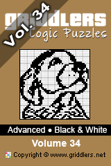 iGridd Books - Griddlers, Nonograms, Picross puzzles. Download PDF and print - Advanced Black and White Vol. 34