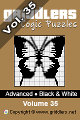 iGridd Books - Griddlers, Nonograms, Picross puzzles. Download PDF and print - Advanced - Black and White Vol. 35