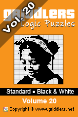 Griddlers Books - Griddlers, Nonograms, Picross puzzles. Download PDF and print - Standard - Black and White Vol. 20